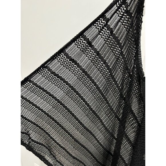 Mad Style Black Open Knit Vest Cardigan One Size Fits Most - Picture 4 of 8